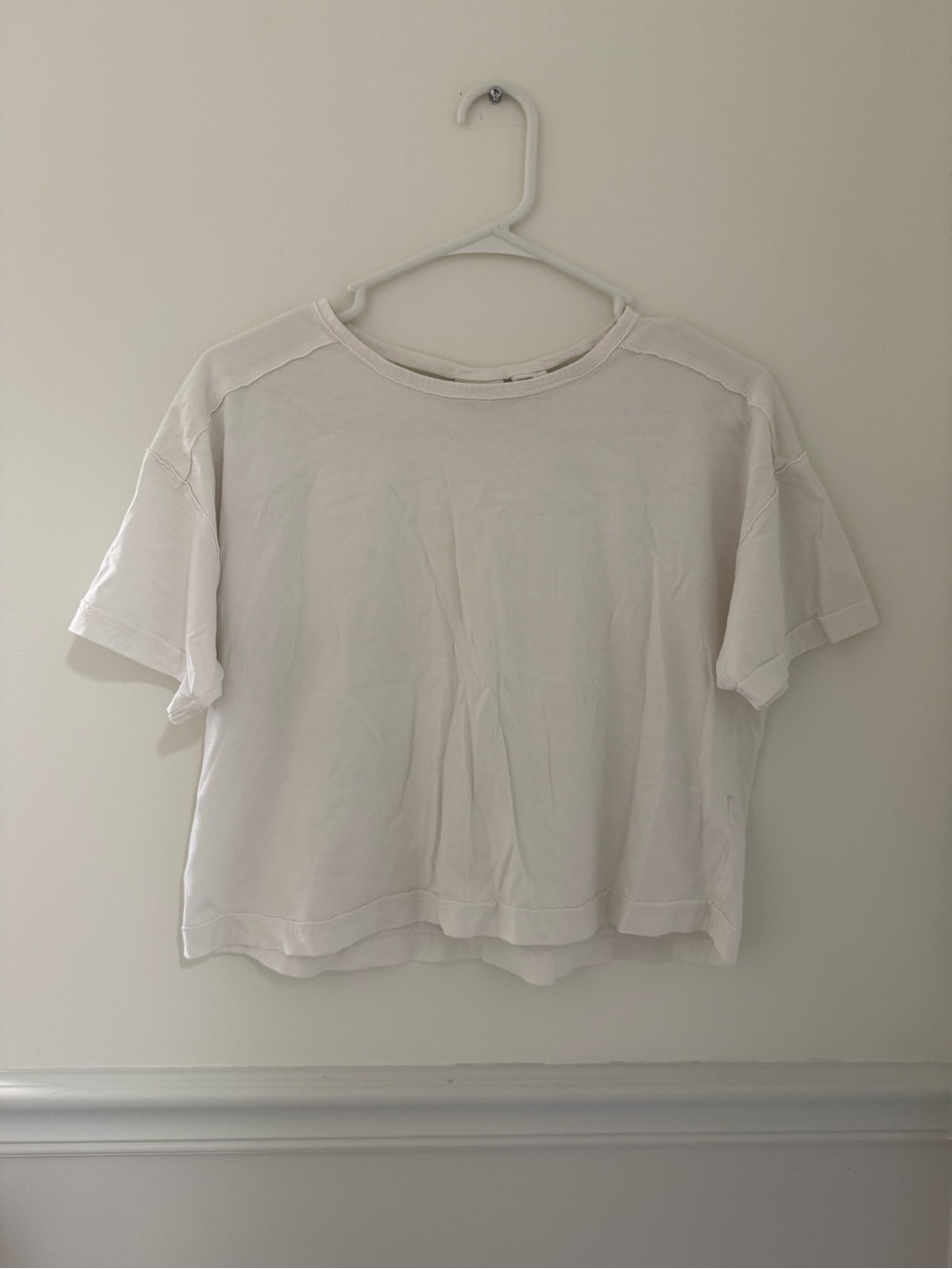 C&C California White Boxy Crop Tee